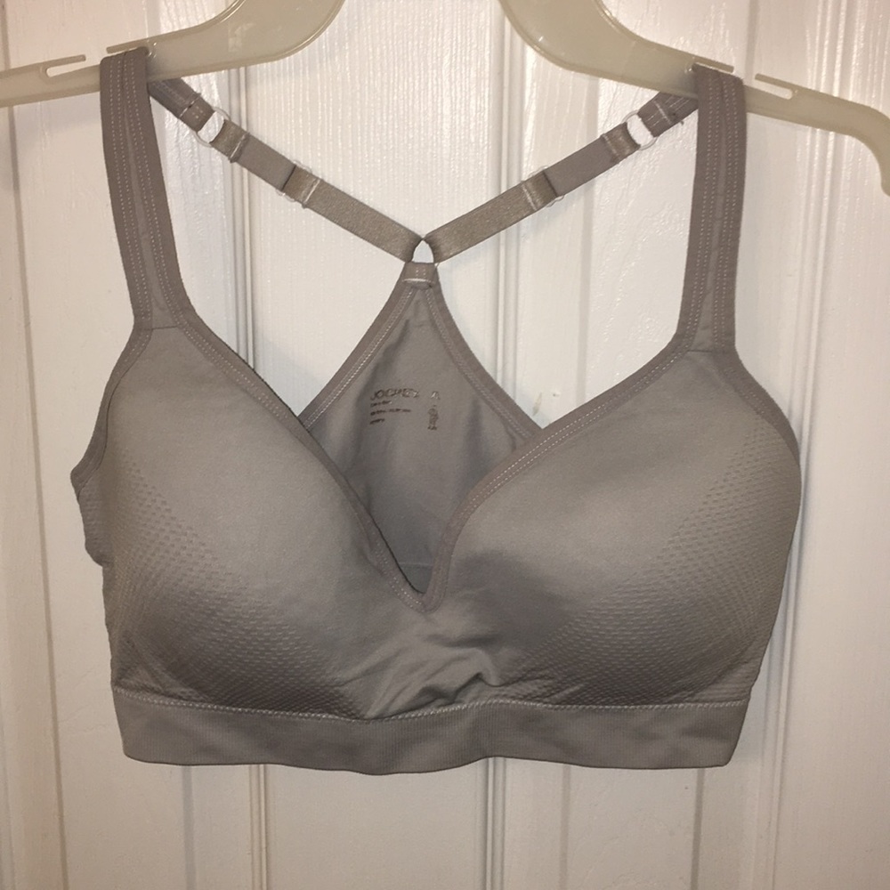 White/Light grey Jockey Sports Bras